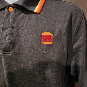 Burger King Black Polo Shirt Sizes LARGE